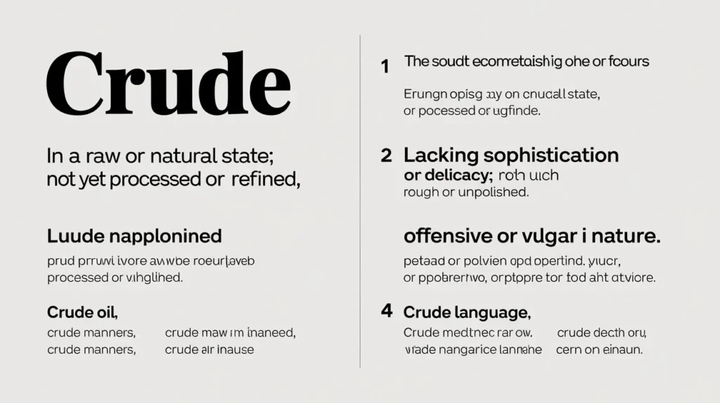 crude joke meaning