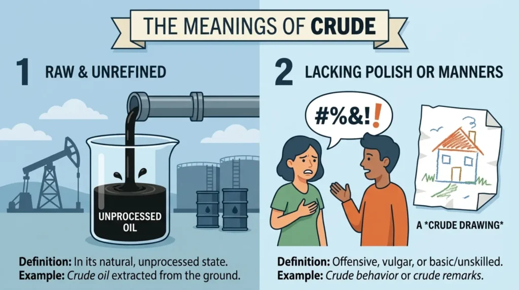 crude joke meaning