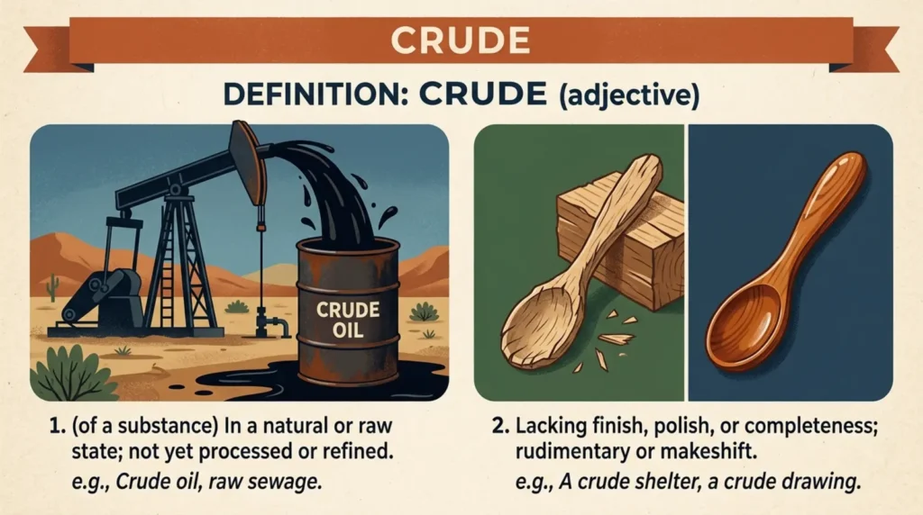 crude joke meaning